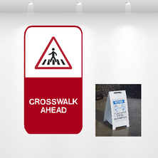 Image of Temporary A-Frame Sign - Crosswalk Ahead