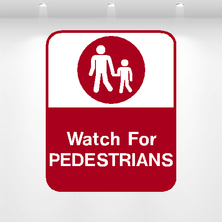 Image of Cone Topper Messaging - Watch For Pedestrians